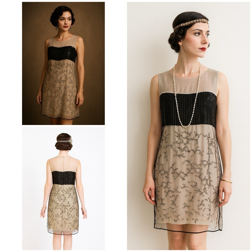 NWT 3.1 Phillip Lim Leather Beads Sequin Rhinestones Chiffon Silk Shift Dress 6